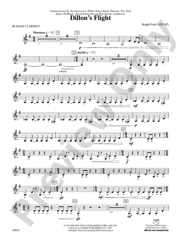 Dillon's Flight Bflat Bass Bflat Bass Part