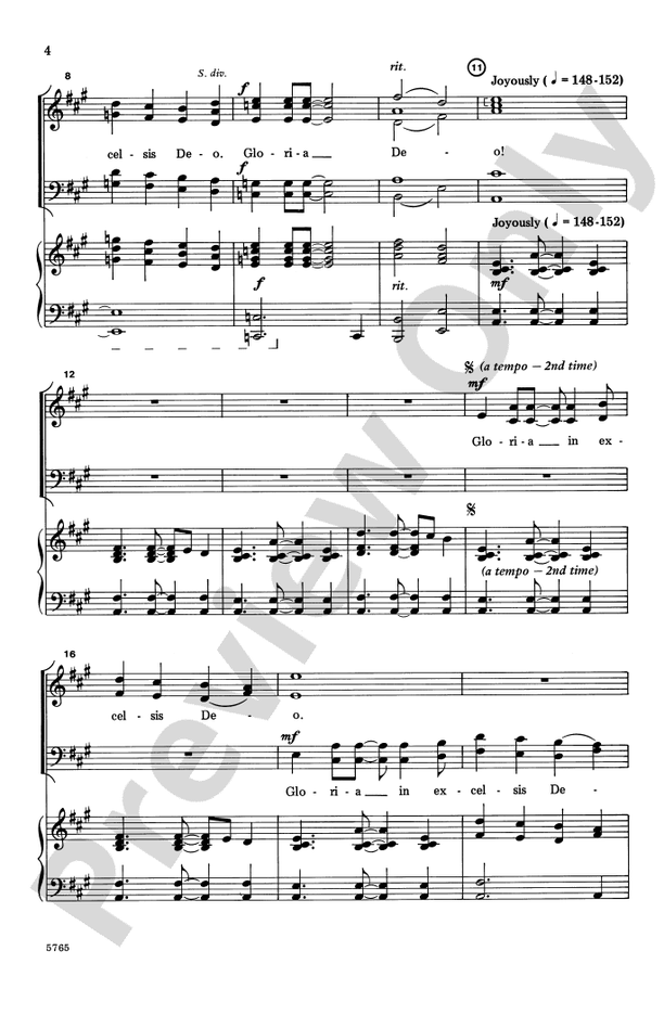 Festival Gloria: SATB Choral Octavo: Sherri Porterfield - Digital Sheet ...