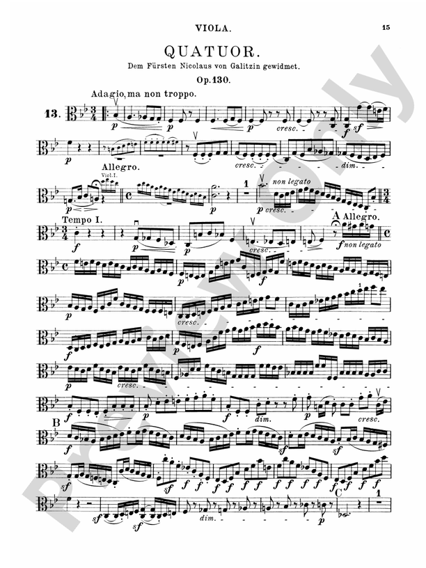 Beethoven String Quartets, Volume III String Quartet, Op. 130 (Viola
