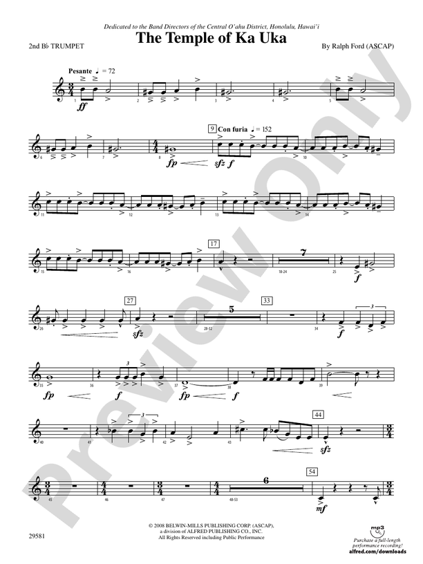 The Temple of Ka Uka 2nd Bflat Trumpet 2nd Bflat Trumpet Part