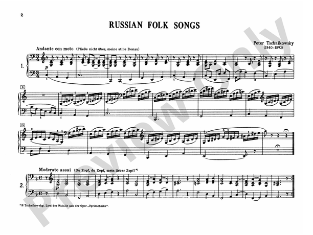Tchaikovsky: Russian Folksongs