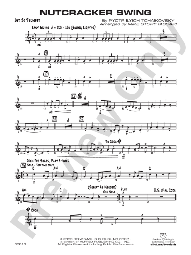 Nutcracker Swing 1st Bflat Trumpet 1st Bflat Trumpet Part Digital