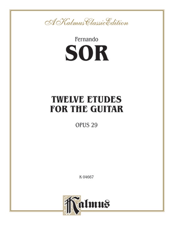 Twelve Etudes for the Guitar, Opus 29