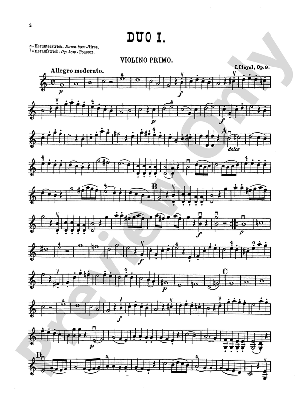 Pleyel: Six Easy Duets, Op. 8
