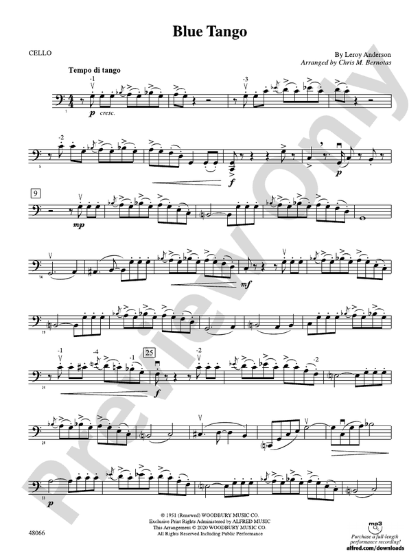 BLUE TANGO/PCF: Cello