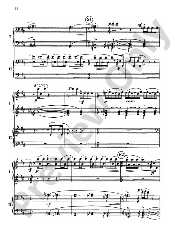 Symphonic Dances, Opus 45 - III. Lento assai / Allegro vivace - Piano Duo (2 Pianos, 4 Hands)