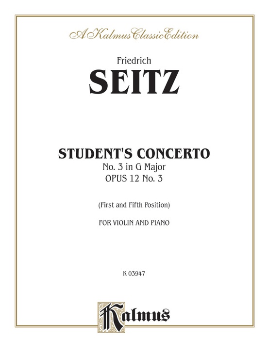 Student's Concerto No. III in G Minor, Opus 12: Violin Book