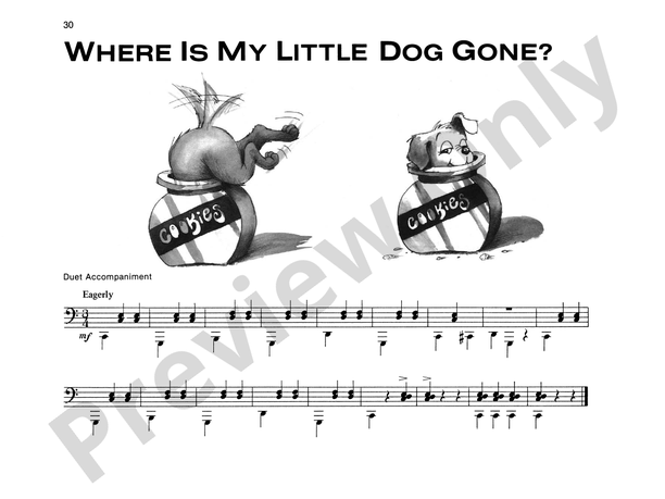 Where Is My Little Dog Gone? - Piano Solo (with Optional Duet Accompaniments)