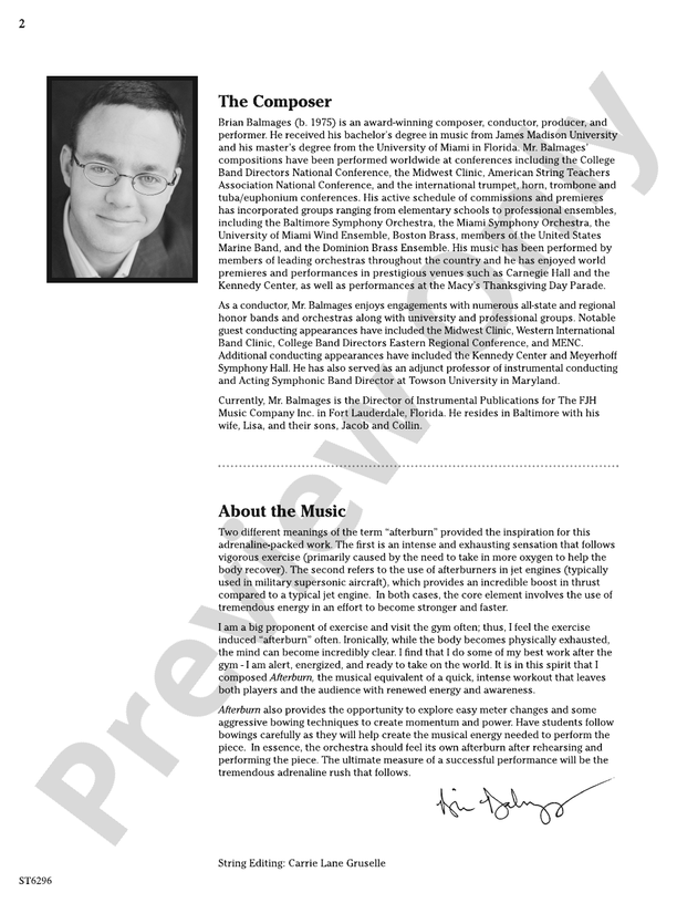Afterburn Score String Orchestra Score Brian Balmages Digital Afterburn Score String Orchestra Score Brian Balmages Digital