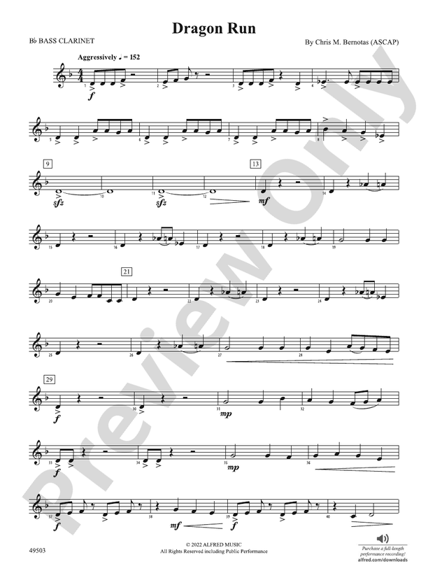 Dragon Run: B-flat Bass Clarinet