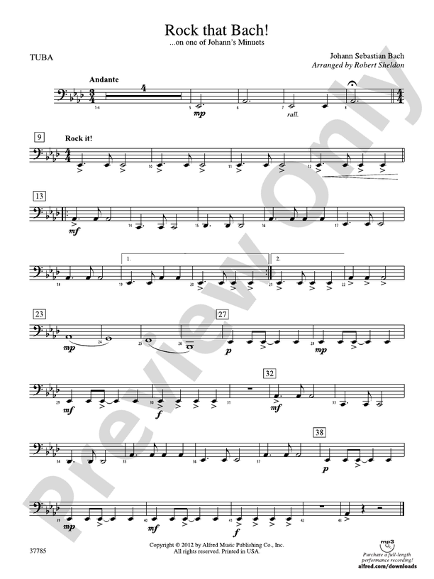 Rock That Bach! Tuba Tuba Part Digital Sheet Music Download