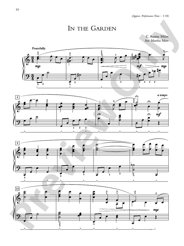 In the Garden - Piano Solo