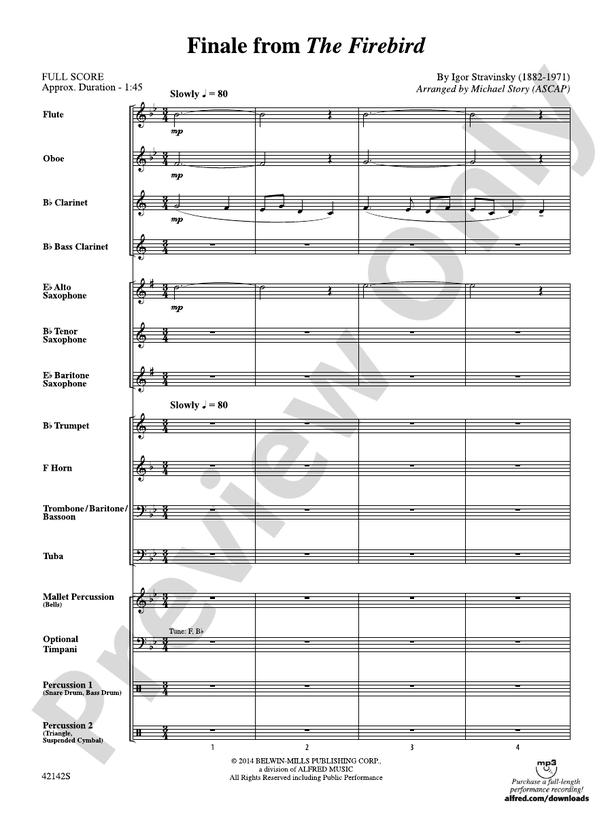 Finale from The Firebird: Score