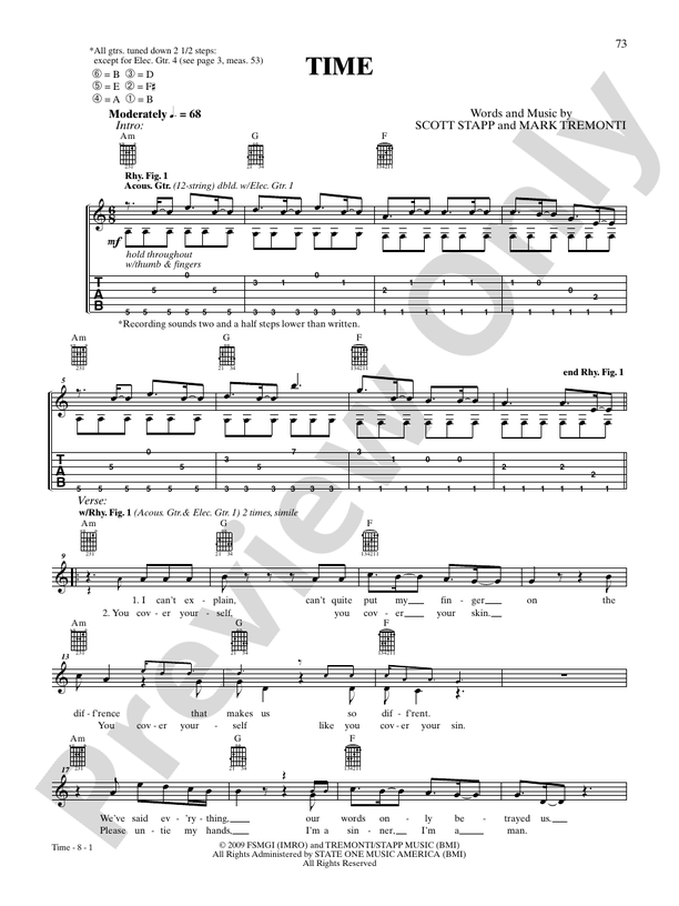 Creed - My Sacrifice - Sheet Music For Drums