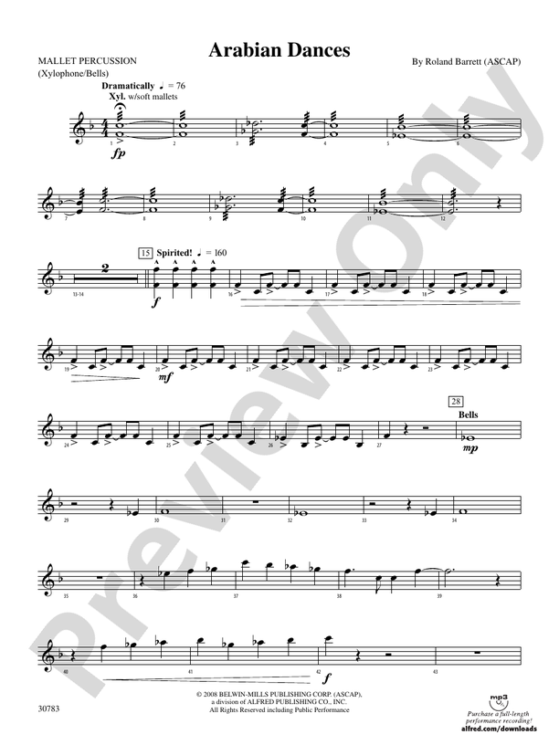 Arabian Dances Mallets Mallets Part Digital Sheet Music Download