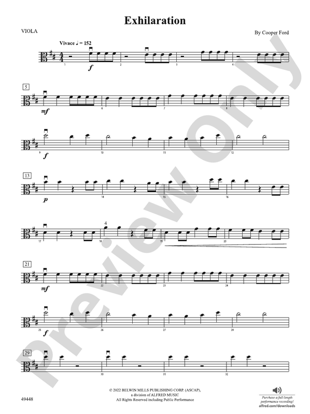 Violaリクエスト 8点 まとめ商品 Exhilaration: Viola: Viola Part - Digital Sheet Music Download