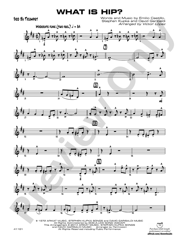 What Is Hip 3rd Bflat Trumpet 3rd Bflat Trumpet Part Digital