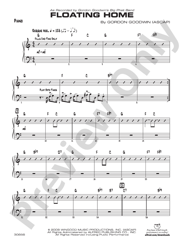 Floating Home Piano Piano Part Digital