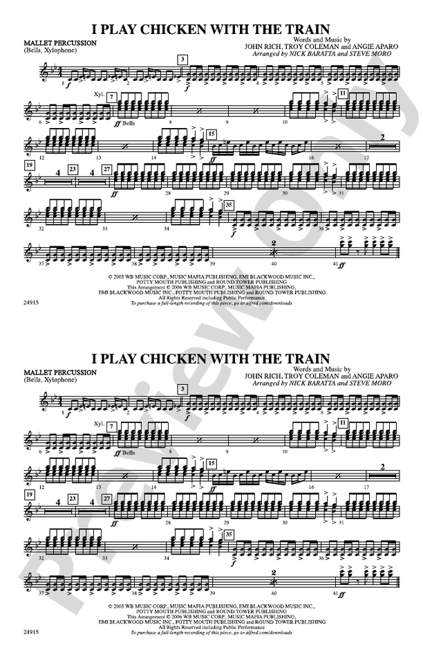 I Play Chicken with the Train Mallets Mallets Part Digital Sheet