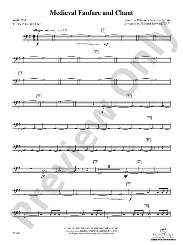 Medieval Fanfare and Chant (wp) Eflat Tuba B.C. (wp) Eflat Tuba B.C