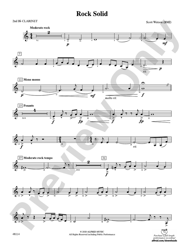 Rock Solid 2nd Bflat 2nd Bflat Part Digital