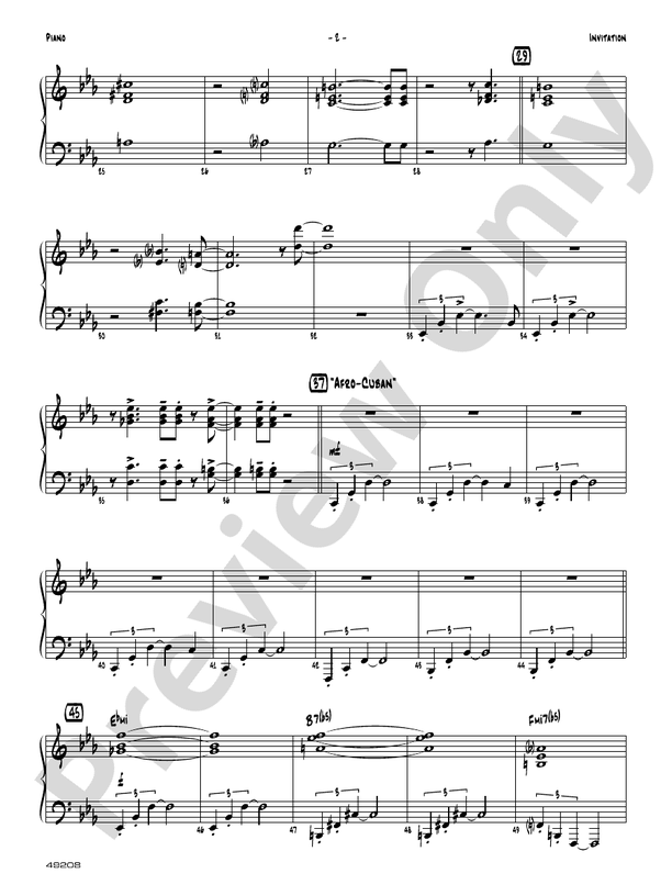 Invitation: Piano Accompaniment: Piano Accompaniment Part