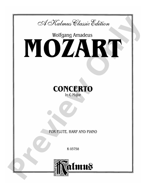 Mozart Concerto in C Major, K. 299 Flute Part(s) Wolfgang Amadeus