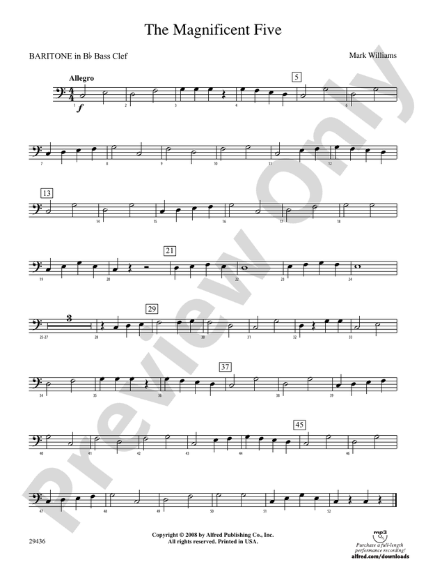 The Magnificent Five (wp) Bflat Baritone B.C. (wp) Bflat Baritone B