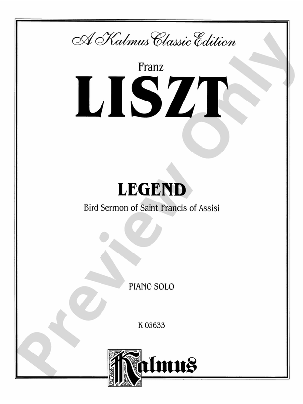 Liszt: Legend-- St. Francis' Sermon to the Birds