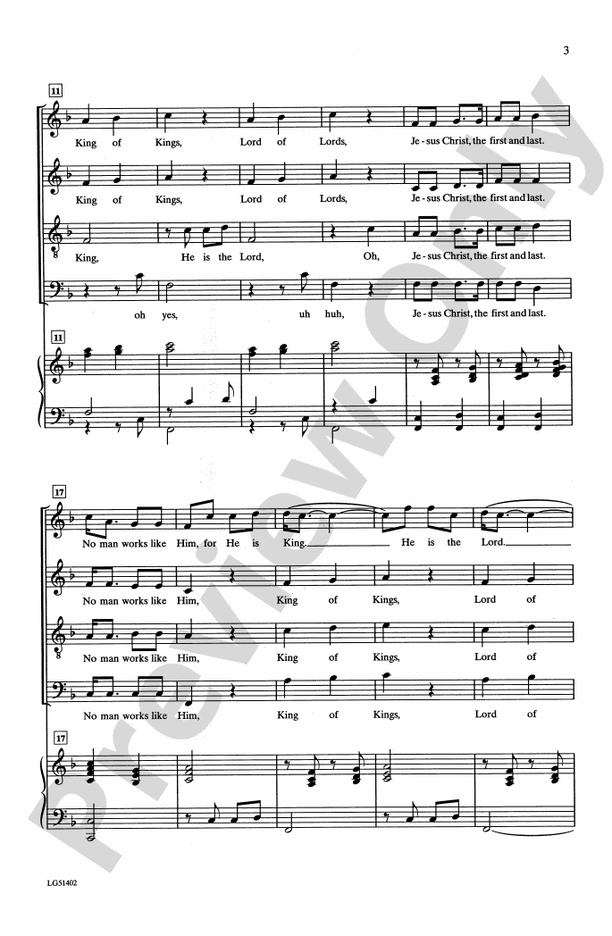 Ride On, King Jesus SATB Choral Octavo Digital Sheet Music Download