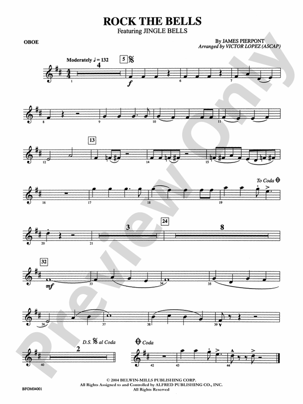 Rock the Bells Oboe Oboe Part Digital Sheet Music Download