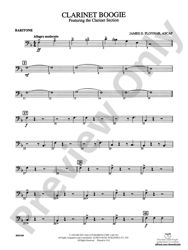 Clarinet Boogie: Baritone B.C.