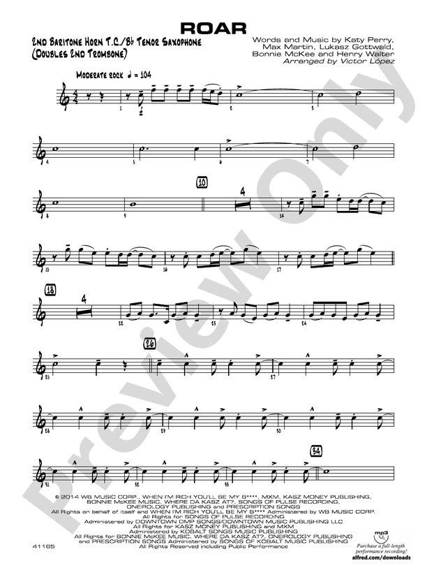 Roar: 2nd Baritone T.C.