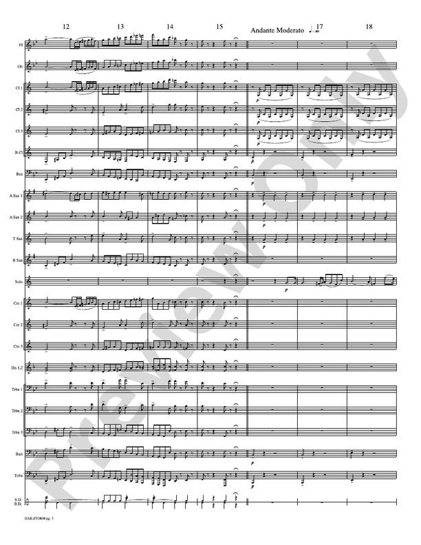 Hailstorm (Solo Cornet and Concert Band)