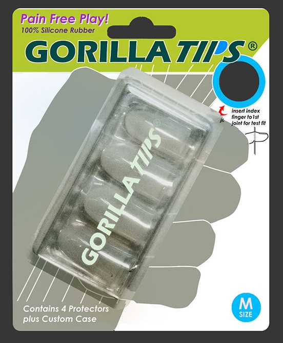Gorilla Tips Fingertip Protectors Clear Size Medium