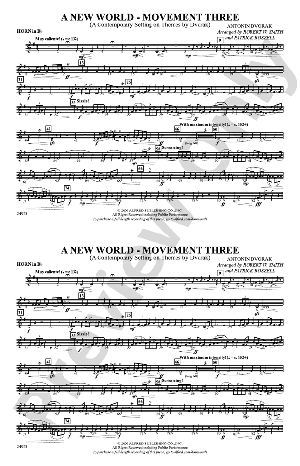 【貴重/輸入譜】A NEW WORLD-MOVEMENT THREE New World, A - Movement Three | J.W. Pepper