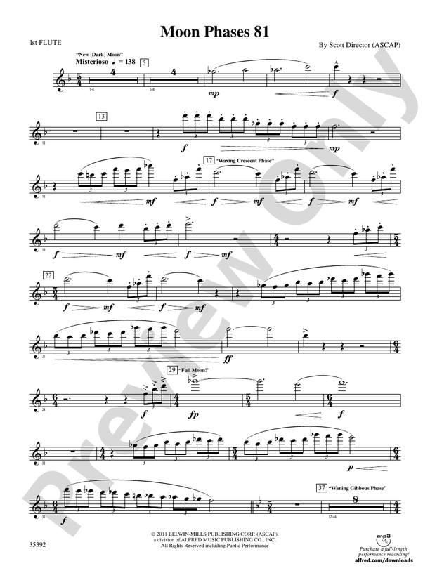 Moon Phases 81: Flute: Flute Part - Digital Sheet Music Download