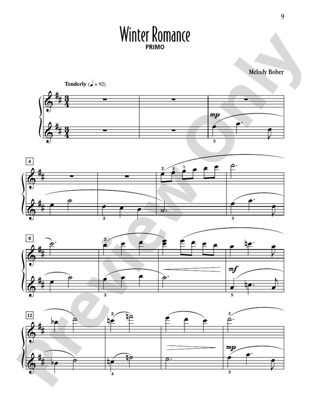 Winter Romance - Piano Duet (1 Piano, 4 Hands)