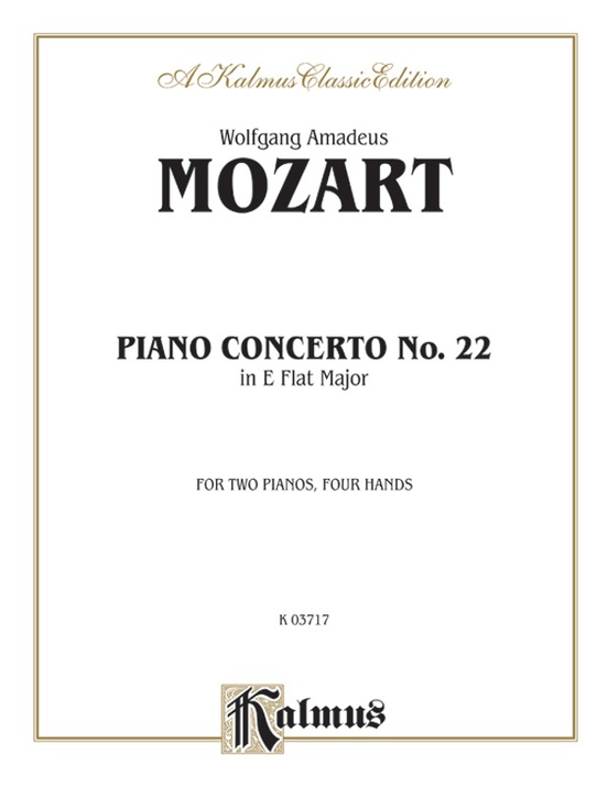Mozart: Piano Concerto No. 22 in E flat Major, K. 482: Piano