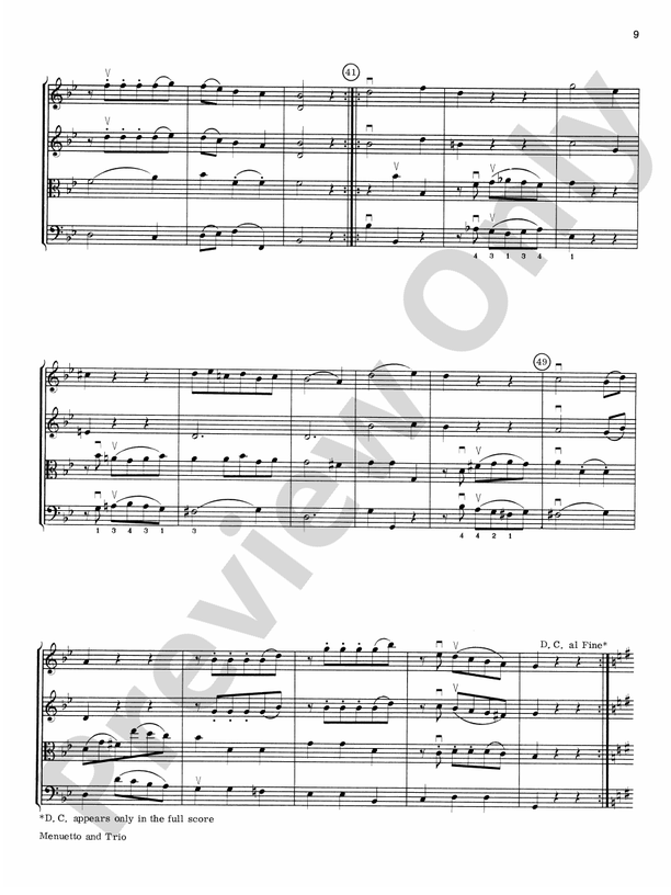 Mozart String Quartets Score String Quartet Score Digital Sheet