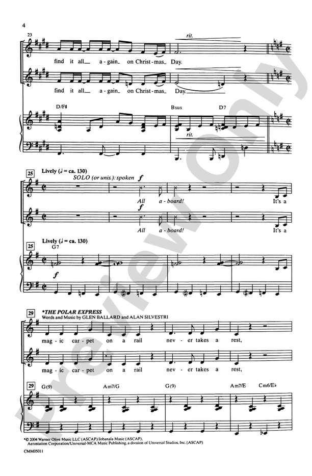 The Polar Express: A Choral Medley