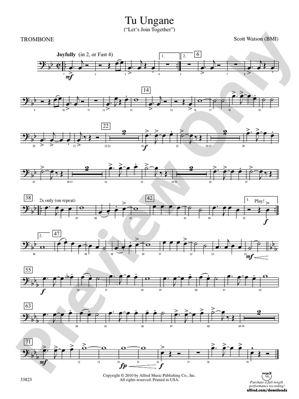Tu Ungane: 1st Trombone