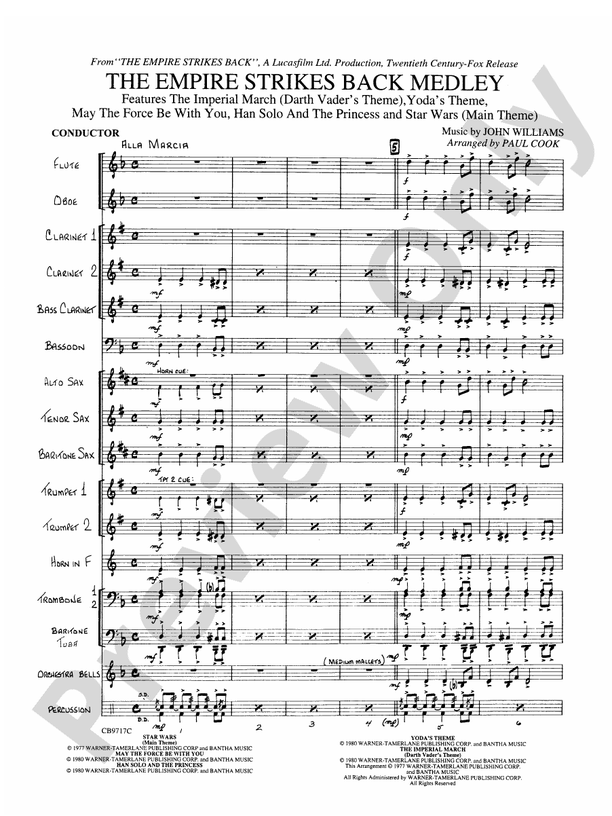 The Empire Strikes Back Medley: Score
