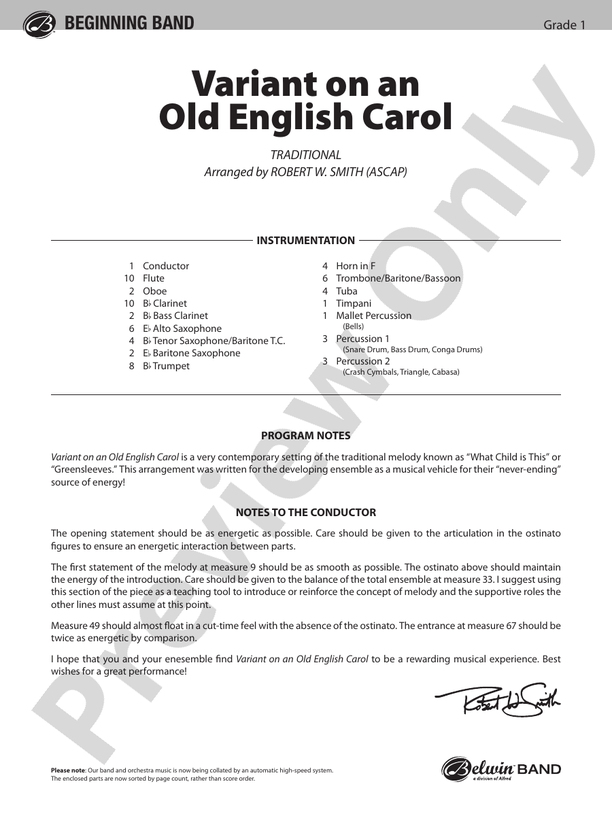 Variant on an Old English Carol