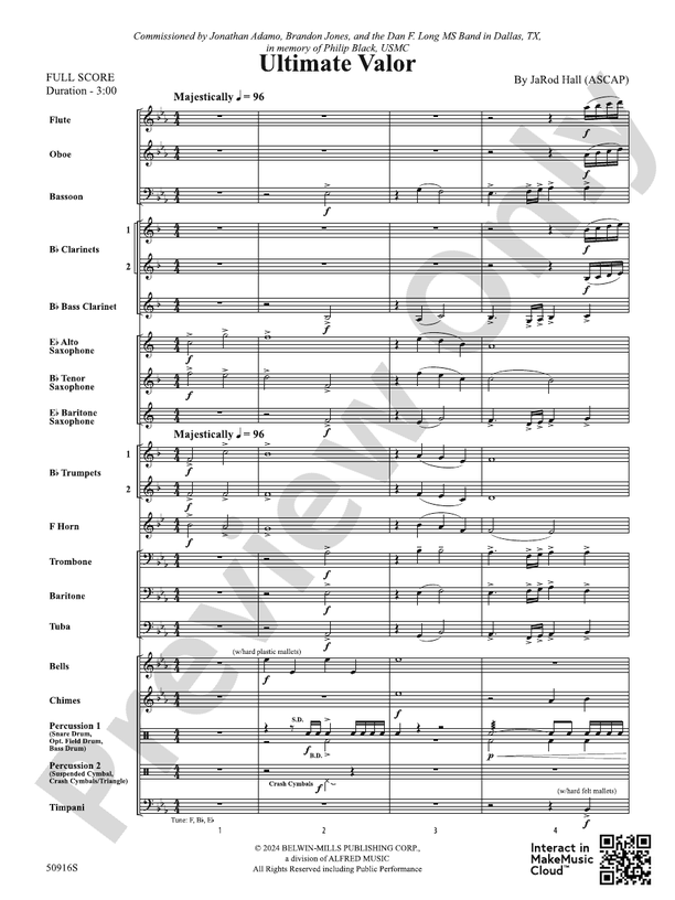 Ultimate Valor: Concert Band Conductor Score & Parts: JaRod Hall ...