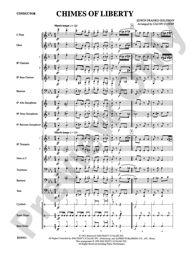 The Chimes of Liberty: Score