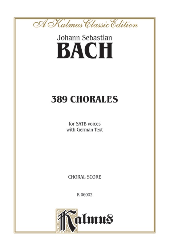 389 Chorales Choral Gesange Satb Choral Book Johann Sebastian Bach