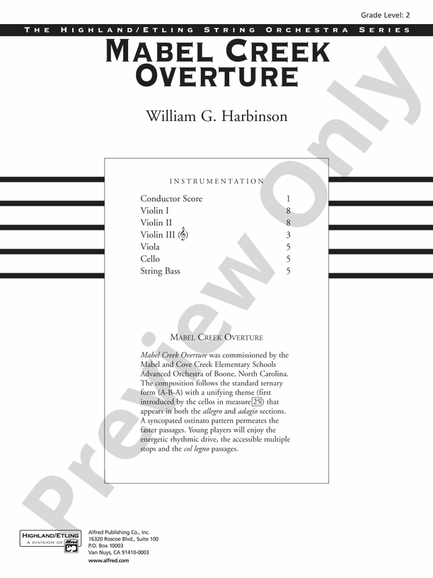 Mabel Creek Overture