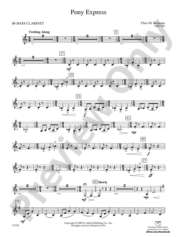 Pony Express Bflat Bass Bflat Bass Part Digital