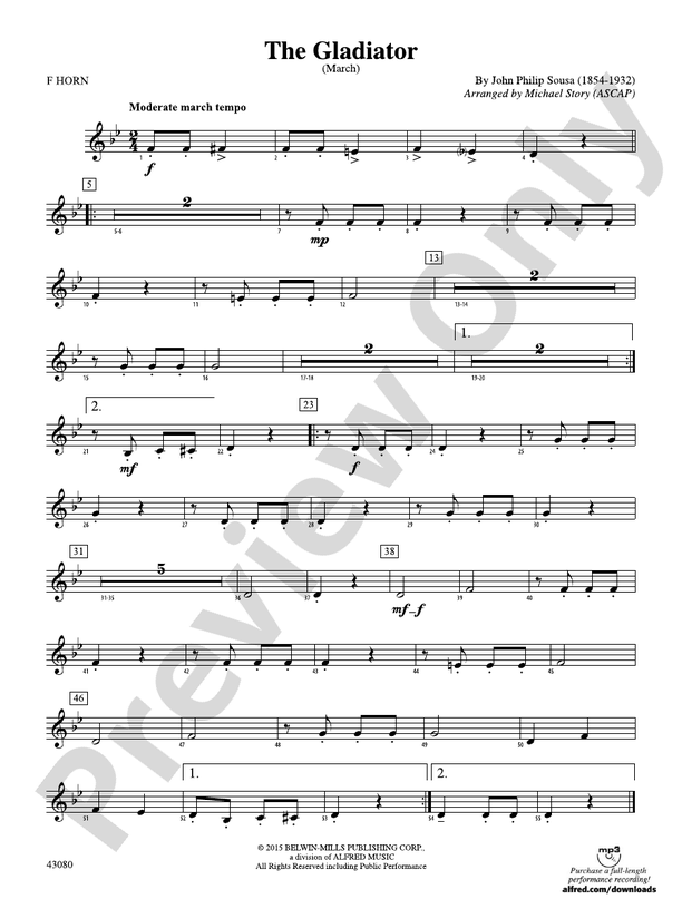 The Gladiator: 1st F Horn